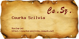 Csurka Szilvia névjegykártya