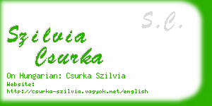 szilvia csurka business card